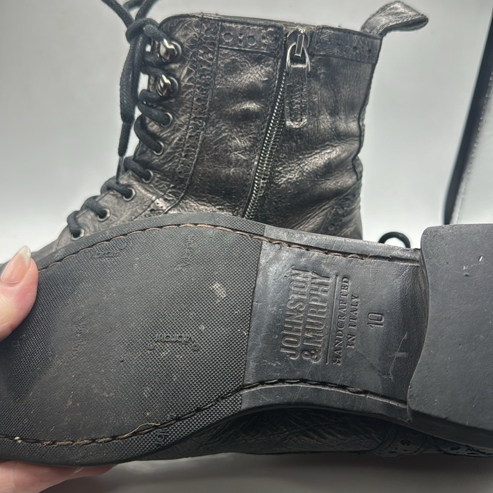 Johnston & Murphy Combat Boots Metallic - Picture 9 of 10